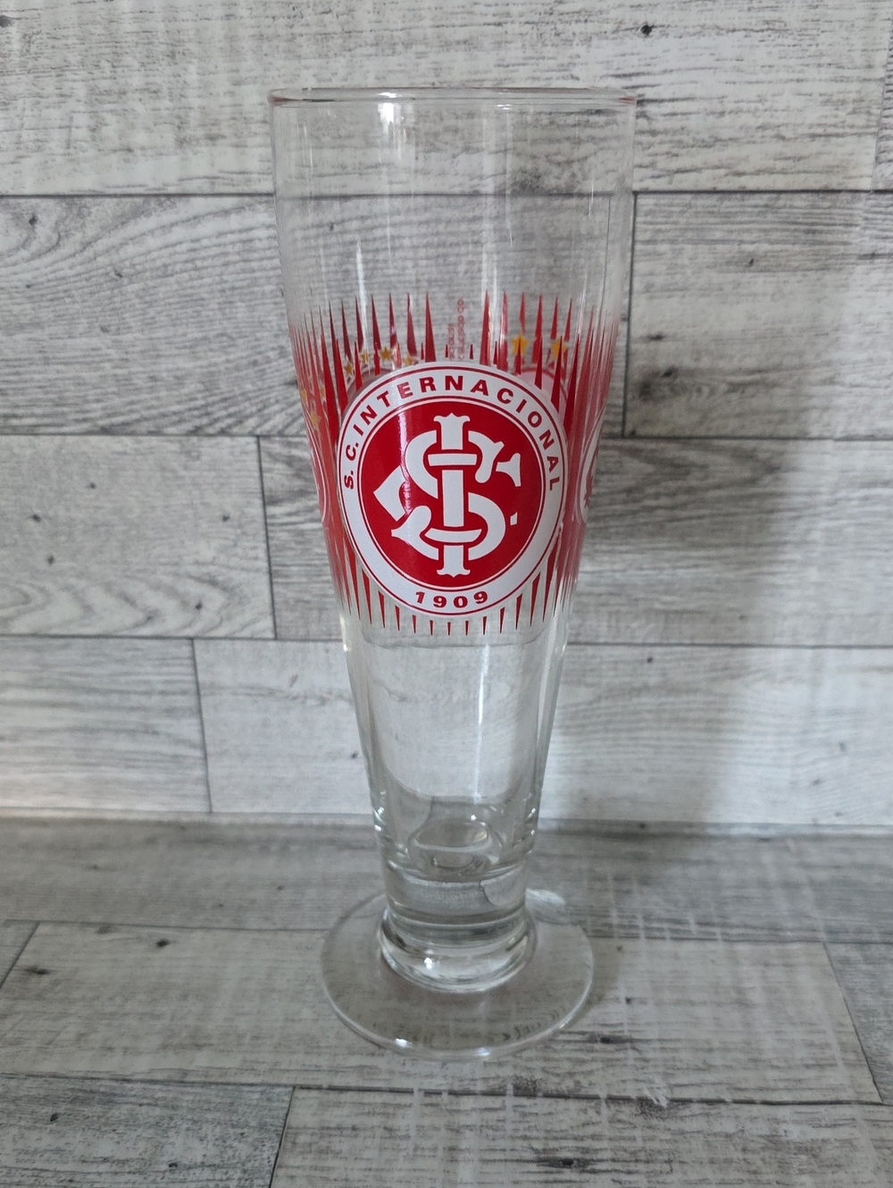 An Officially Liscensed  S.C. Internacional Red Pilsner Glass